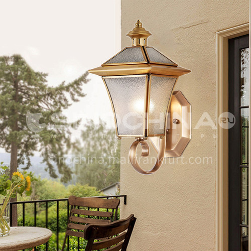 European style copper outdoor wall lamp waterproof courtyard aisle balcony exterior wall staircase wall lamp-PLM-020